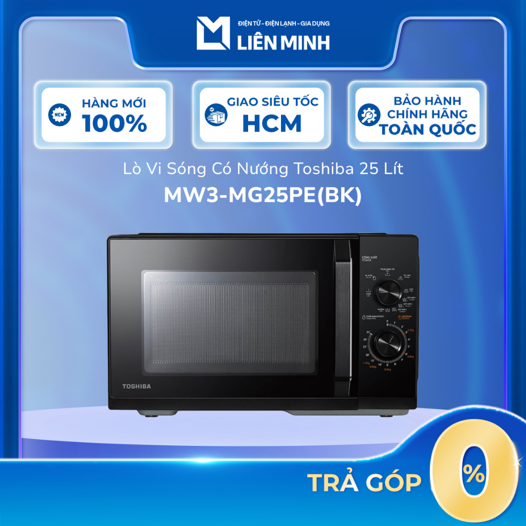 MW3-MG25PE(BK) - Lò Vi Sóng Có Nướng Toshiba  25 Lít MW3-MG25PE(BK) [Giao Toàn Quốc]