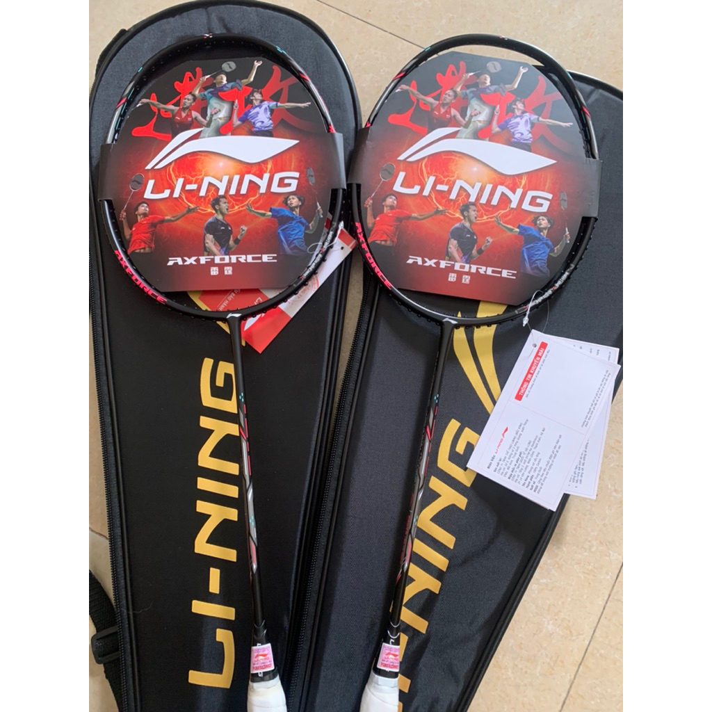 Vợt cầu lông Linning axforce canon màu đen, hàng chính hãng, trọng lượng 5u, căng max 13kg