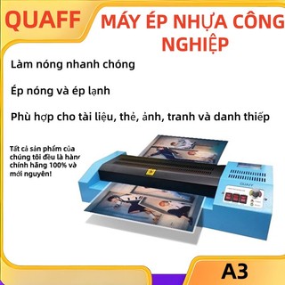 Máy ép nhựa QUAFF khổ A4/A3, phù hợp cho màng ép nhựa / màng ép lạnh, có thể xử lý tài liệu / giấy / giấy ảnh