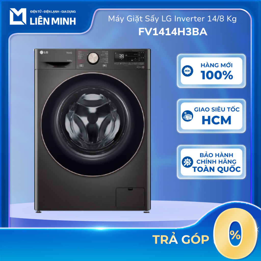 FV1414H3BA 14/8 Kg | FV1412H3BA 12/7 Kg - Máy Giặt Sấy Inverter LG [Giao Toàn Quốc]
