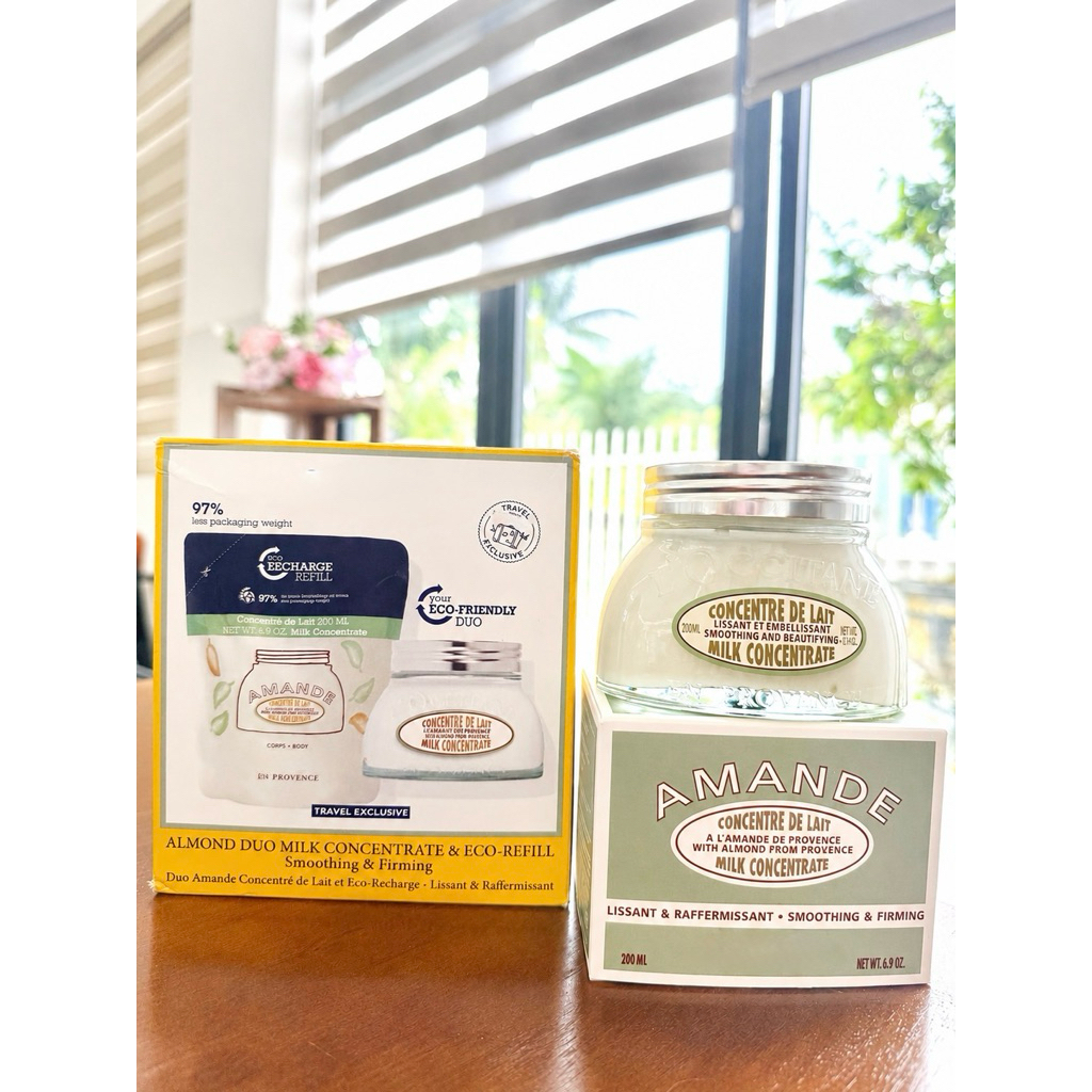 Kem Dưỡng Da Hạnh Hân Almond Duo Milk Concentrate & Eco-Refill 200ml ✨