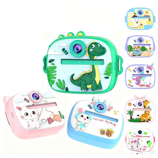Máy Ảnh Mini In Nhiệt Chụp Lấy Liền Camera Kép, Máy Ảnh Chụp Lấy Liền Kèm 2 Cuộn Giấy Nhiệt