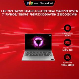 Laptop Lenovo Gaming LOQ Essential 15ARP10E Ryzen 7 170/16GB/1TB/15.6" FHD/RTX3050/W11H (83S000DCVN)