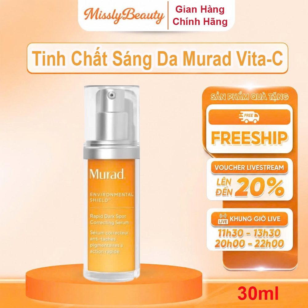 Tinh Chất KARMEL Vitamin C Giúp Sáng Da, Mờ Thâm Nám Murad Vita-C Glycolic Brightening Serum 30ml