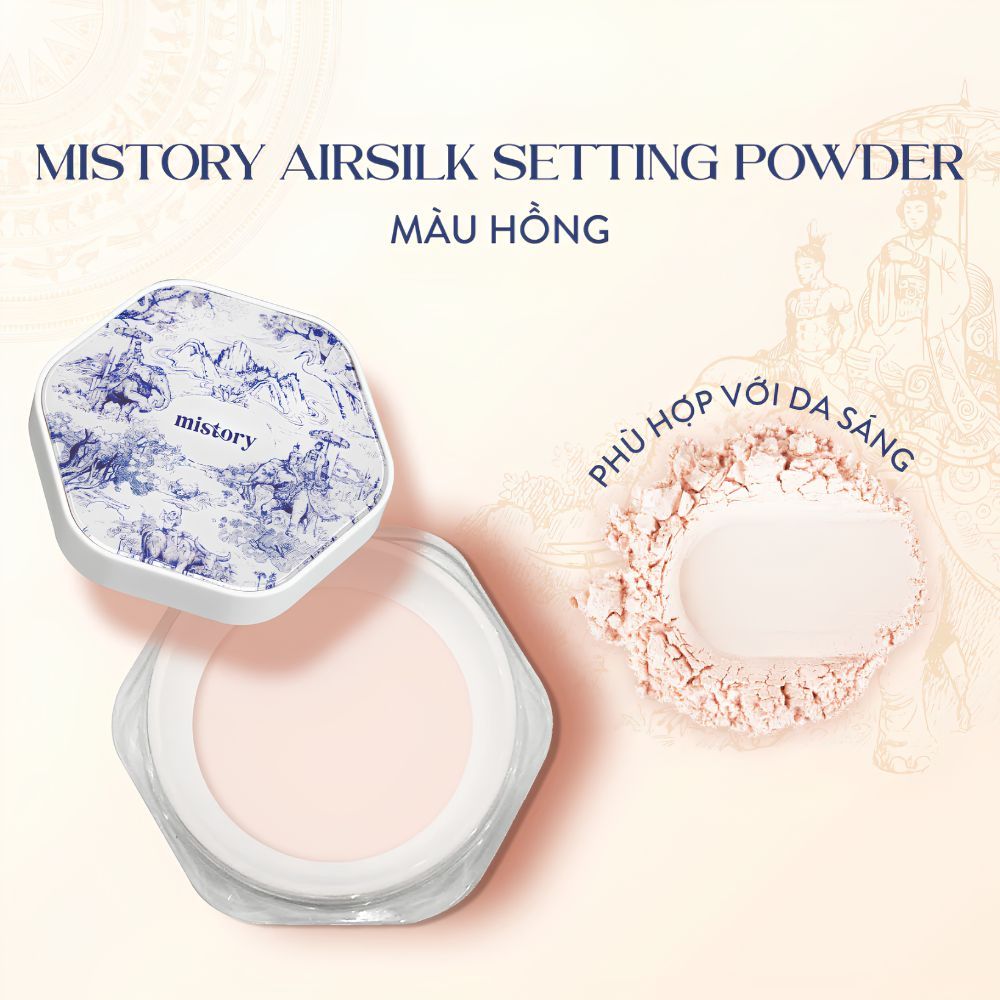Ảnh 6 của Phấn Phủ Bột Lụa Mistory mỏng, mịn, hạn chế mốc nền, kiểm soát dầu 9g