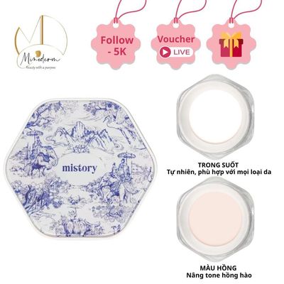 Phấn Phủ Bột Lụa Mistory mỏng, mịn, hạn chế mốc nền, kiểm soát dầu 9g