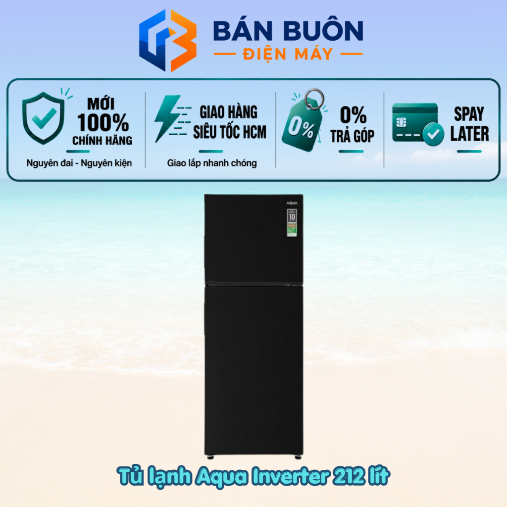 AQR-T239FA(FB) Tủ lạnh Aqua Inverter 212 lít AQR-T239FA(FB) - Hàng chính hãng