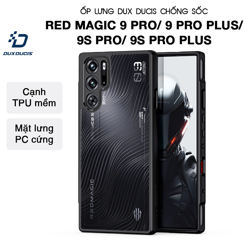 Ốp lưng DUX DUCIS Red Magic 9 Pro/ 9 Pro Plus/ 9S Pro/ 9S Pro Plus (AIMO SERIES) Viền TPU, Mặt lưng 