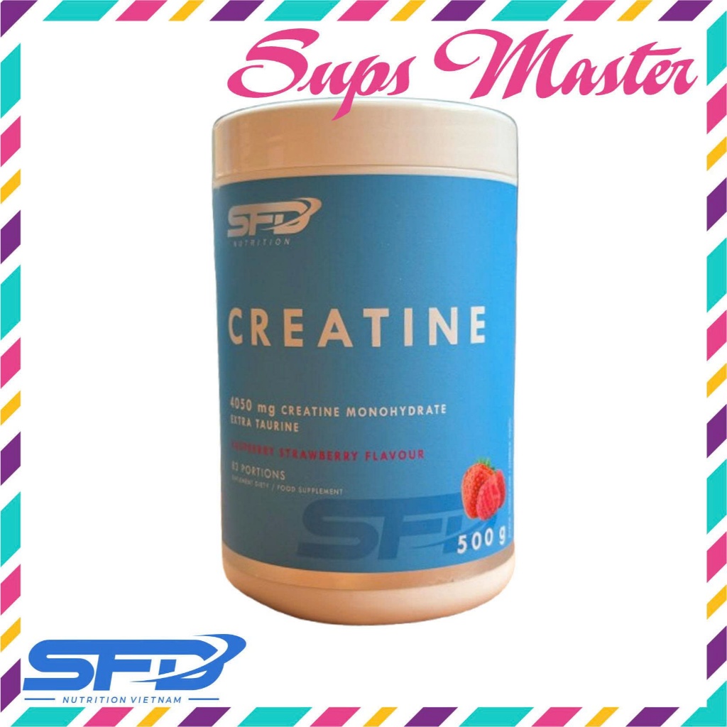 Creatine Monohydrate 500g SFD Nutrition Dâu – Tăng Sức Mạnh, Cơ Bắp Bùng Nổ