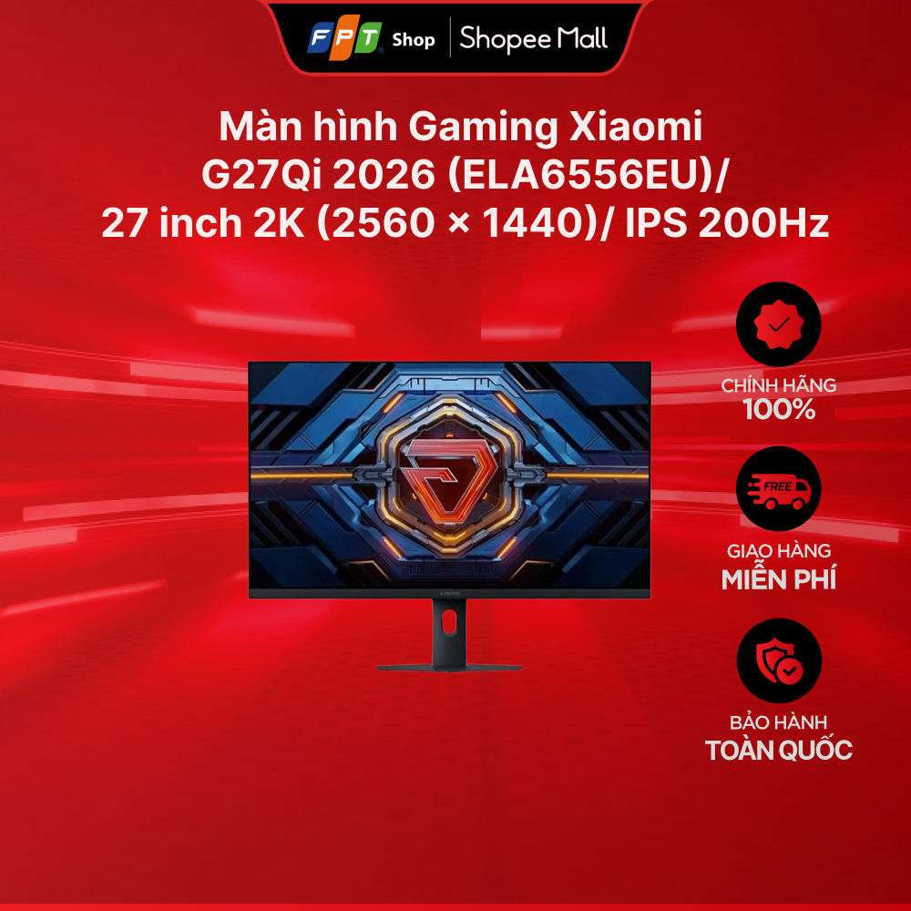Màn hình Gaming Xiaomi G27Qi 2026 (ELA6556EU)/27 inch 2K (2560 x 1440)/ IPS 200Hz