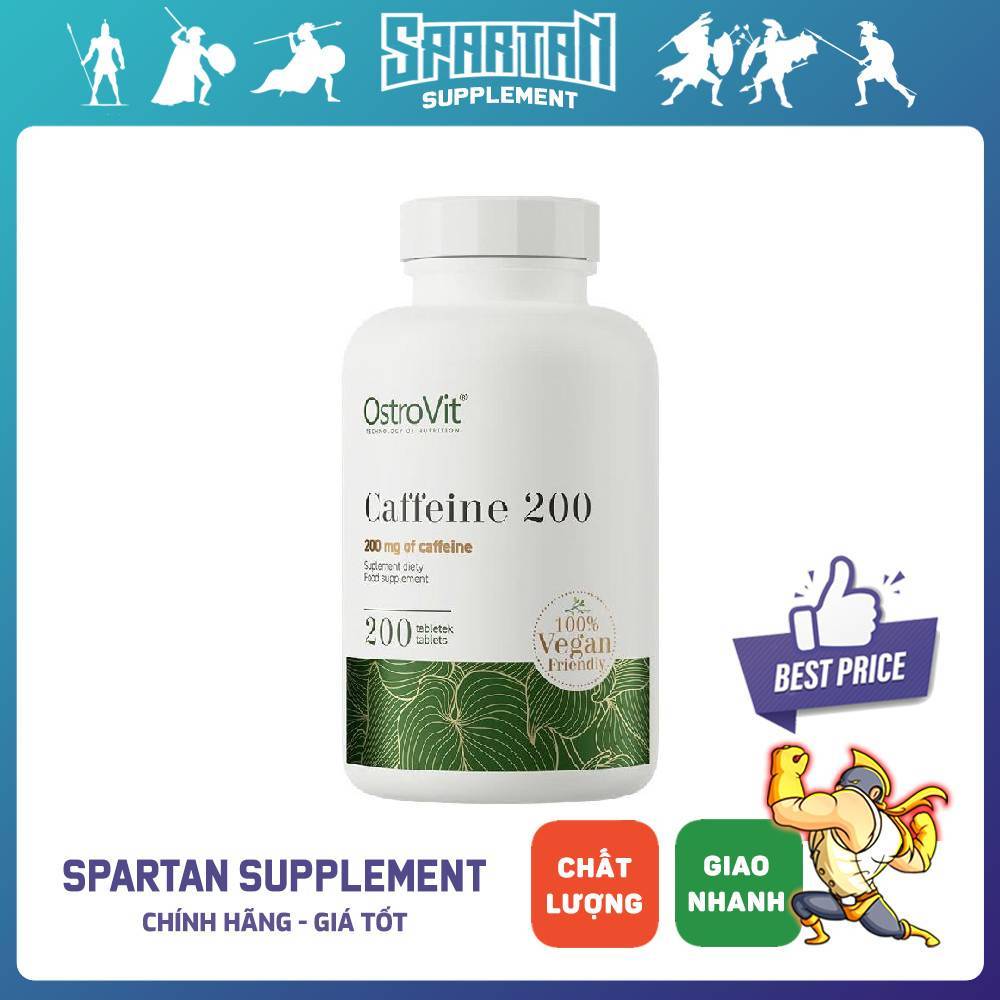 Ostrovit Caffeine 200mg - Bổ Sung Caffeine Dạng Viên Dễ Sử Dụng (200 Viên)