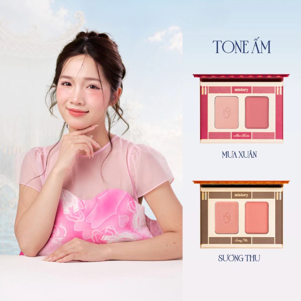 Ảnh 5 của Phấn má hồng Mistory 4in1 Vũ Khúc Thủy Đình hiệu ứng căng bóng sáng da
