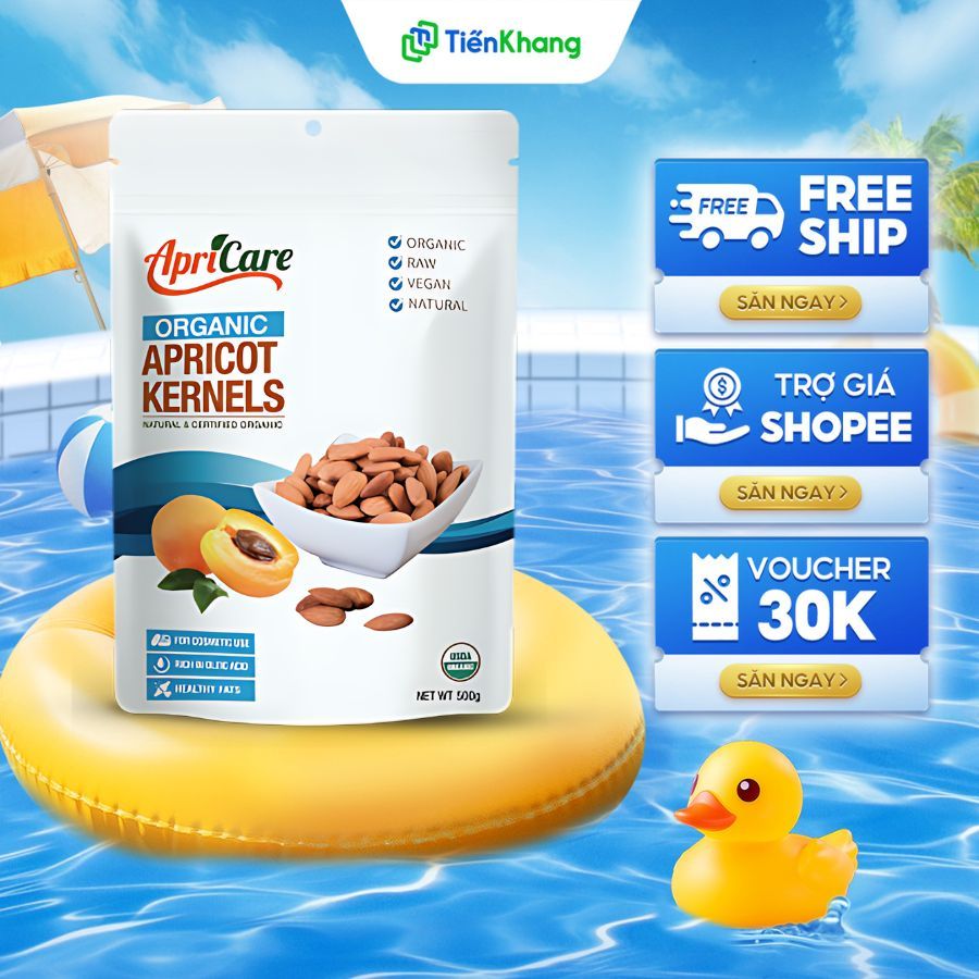 Nhân Hạt Mơ Hữu Cơ - Organic Apricot Kernels - Bịch (500gram)