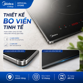 Bếp Từ Đôi Midea MC-ID4083 / MC-ID4084 | Mặt Kính Schott | Bo Viền Inox | 4000W Có Sôi Liu Riu