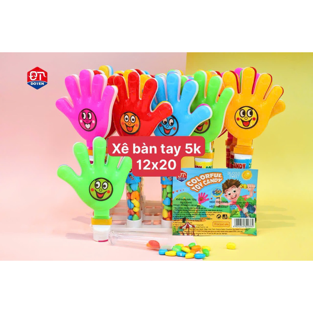Khay 20loc kẹo C bàn tay 5k