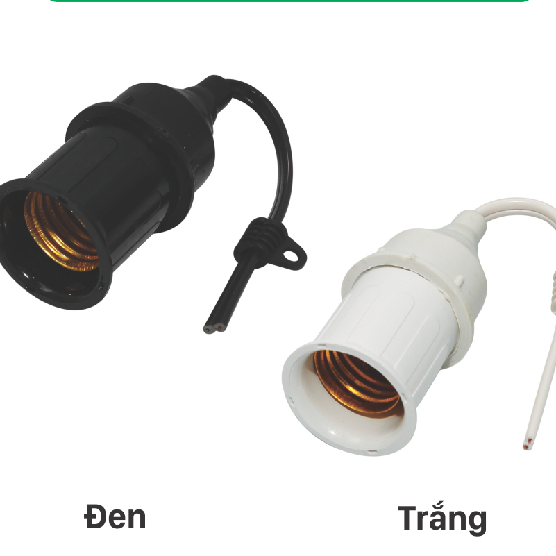 Đui Đèn E27 PVC chuẩn kín nước Dùng Ngoài Trời