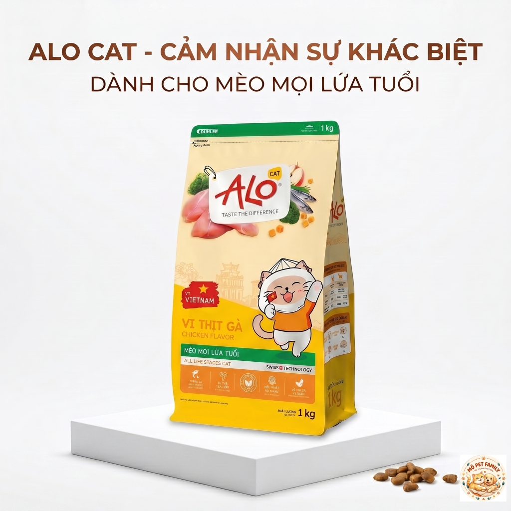 [Chính Hãng] Thức Ăn Hạt ALO CAT Vị Thịt Gà - Dinh Dưỡng Cho Mèo Mọi Lứa Tuổi