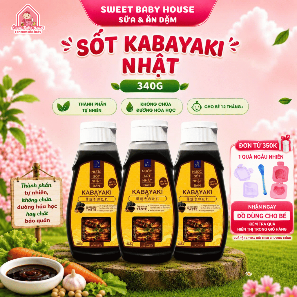 Sốt Kabayaki Nhật Bản 340g cho bé ăn dặm từ 1 tuổi - Sweet Baby House