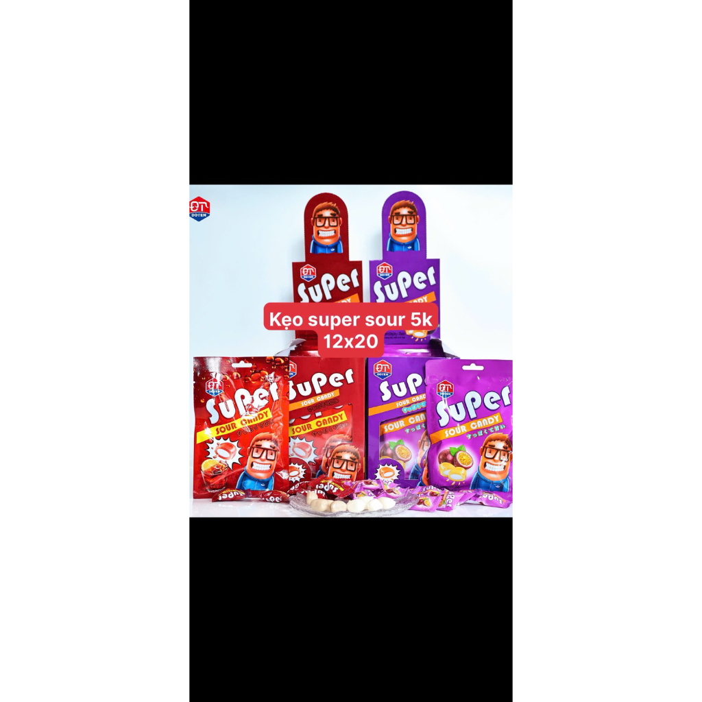 Hộp 20goi kẹo super sour 5k