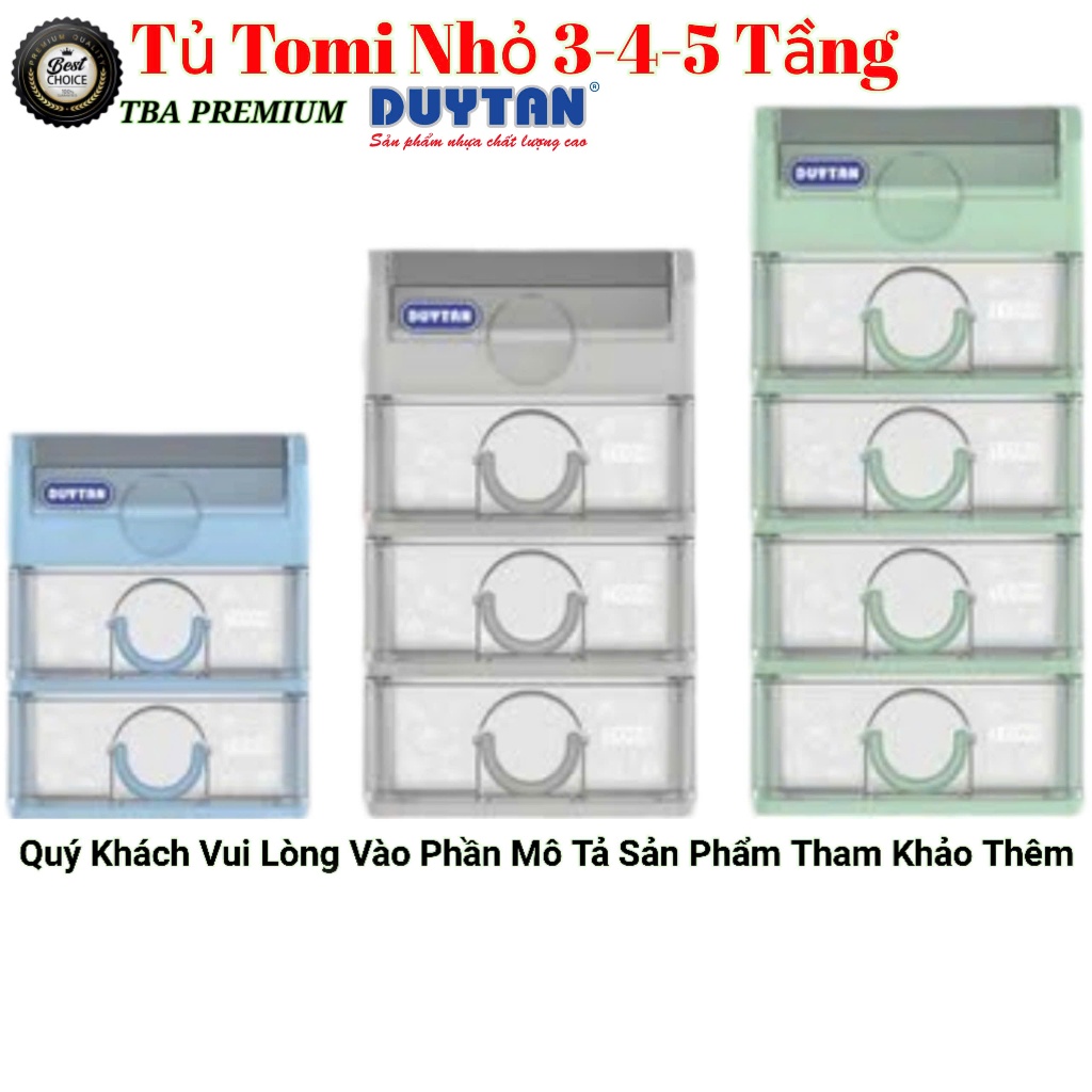 Tủ Tomi Nhỏ 3-4-5 Tầng DUY TÂN Nhựa PP/ABS, Tủ Mỹ Phẩm, Văn phòng, Để Bàn Tiện Lợi 🐬TBA PREMIUM🐬