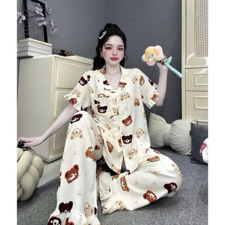 Đồ bộ Lụa bèo nơ 50-100kg điệu đà cho nữ