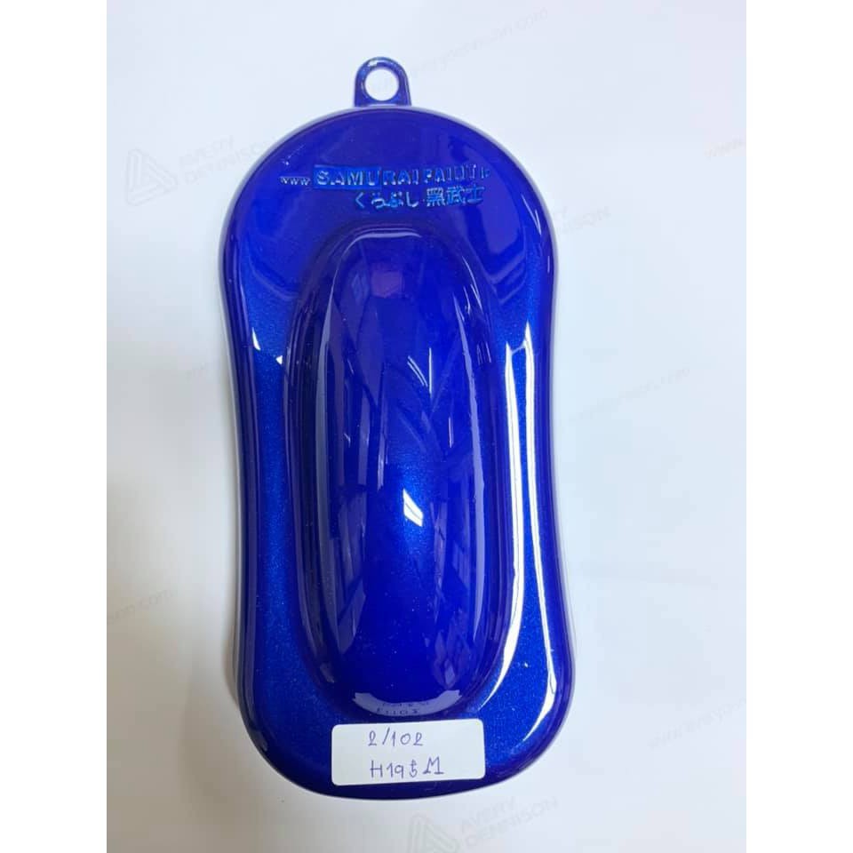 H195M _ Chai sơn xịt sơn xe máy Samurai H195M màu xanh dương Honda màu siêu đẹp, bền vip