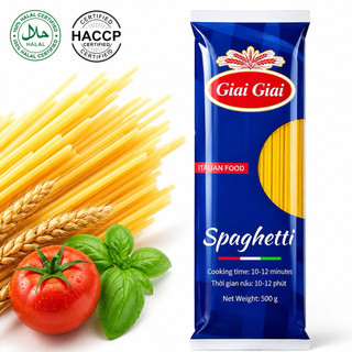 Mì Ý Spaghetti GiaiGiai 500g Sợi Tròn Thơm Ngon Nhập Khẩu-Không Phẩm Màu/Không Chất Bảo Quản • Halal