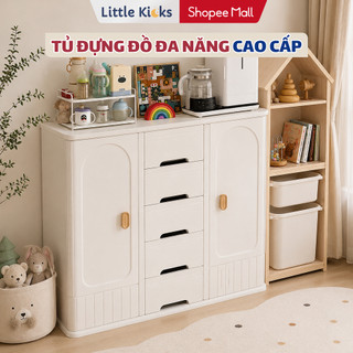 Tủ Nhựa Đựng Quần Áo Có Ngăn Treo Nhiều Ngăn Cho Bé Little Kicks Cao Cấp Đựng Đồ Sơ Sinh