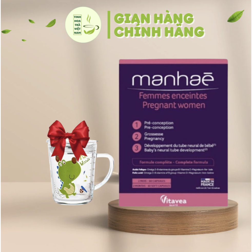 Vitamin Tổng Hợp Cho Bà Bầu Manhaé Femmes enceintes Pregnant women 30 Viên Uống Nhập Khẩu Từ Pháp