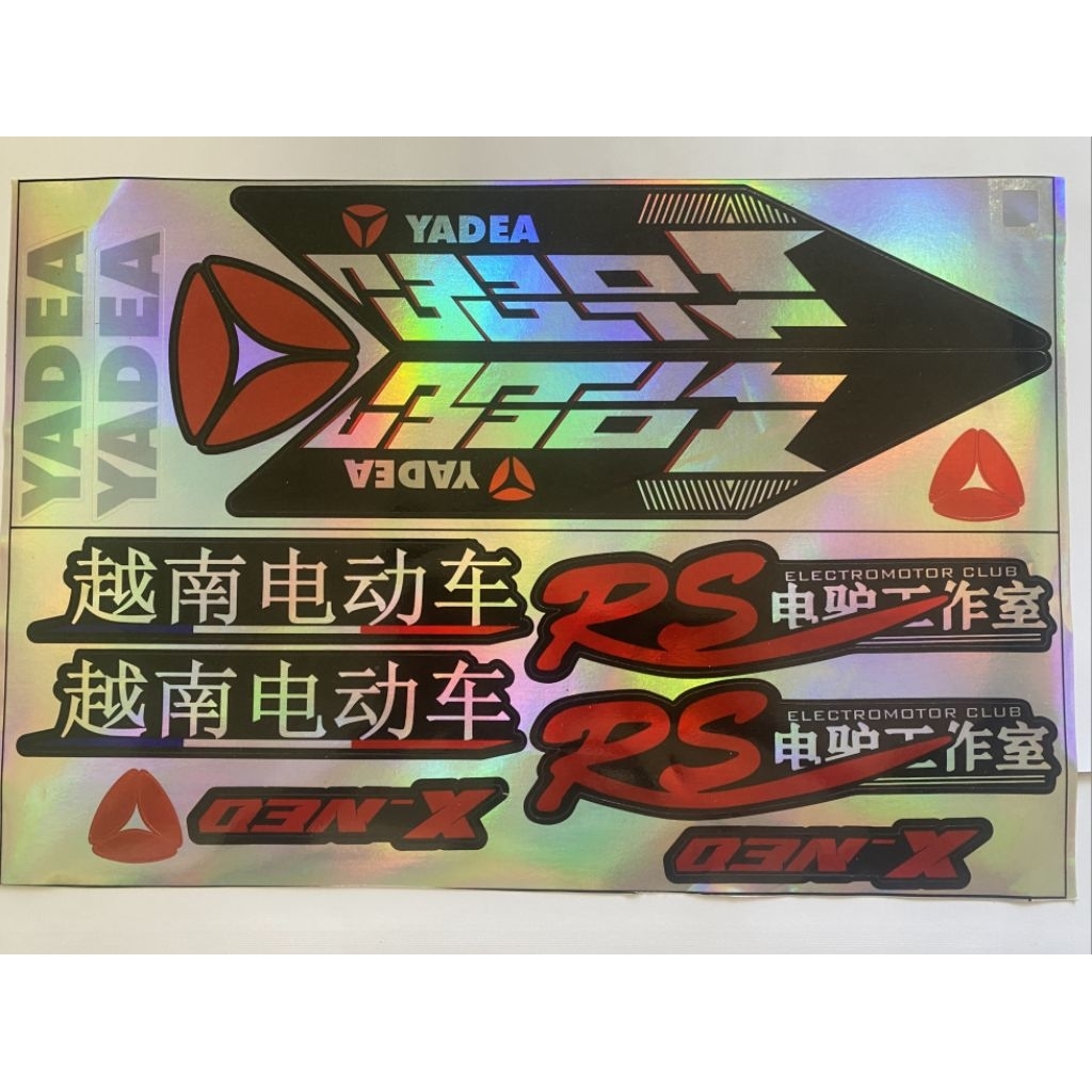 RS YADEA Tem X-MEN RS YADEA Chữ Trung Dành Cho Xe Điện