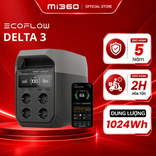 Trạm sạc điện di động EcoFlow Delta 3 - 1024Wh 1800W - Kêt nối APP - Bảo hành 5 năm