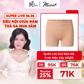 [Võ Hà Linh x Mustoto] Quần Lót Đùi Bảo Hộ Nữ Mustoto Trơn Mặc Váy Thoải Mái (MQ39)