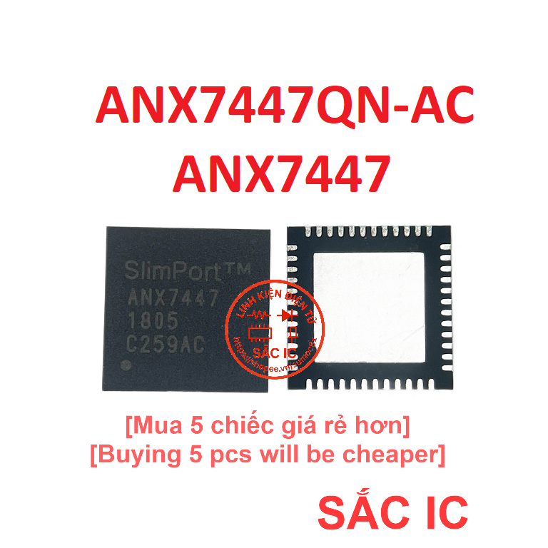 [A596] ANX7447QN-AC-R ANX7447QN ANX7447 7447 ic nguồn trên bo mạch - Mới nguyên bản - Original NEW