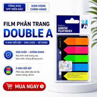 Film Phân Trang 5 màu Double A  - xuất xứ Đài Loan, 1 tập 125 miếng, nhiều hơn, tiết kiệm hơn