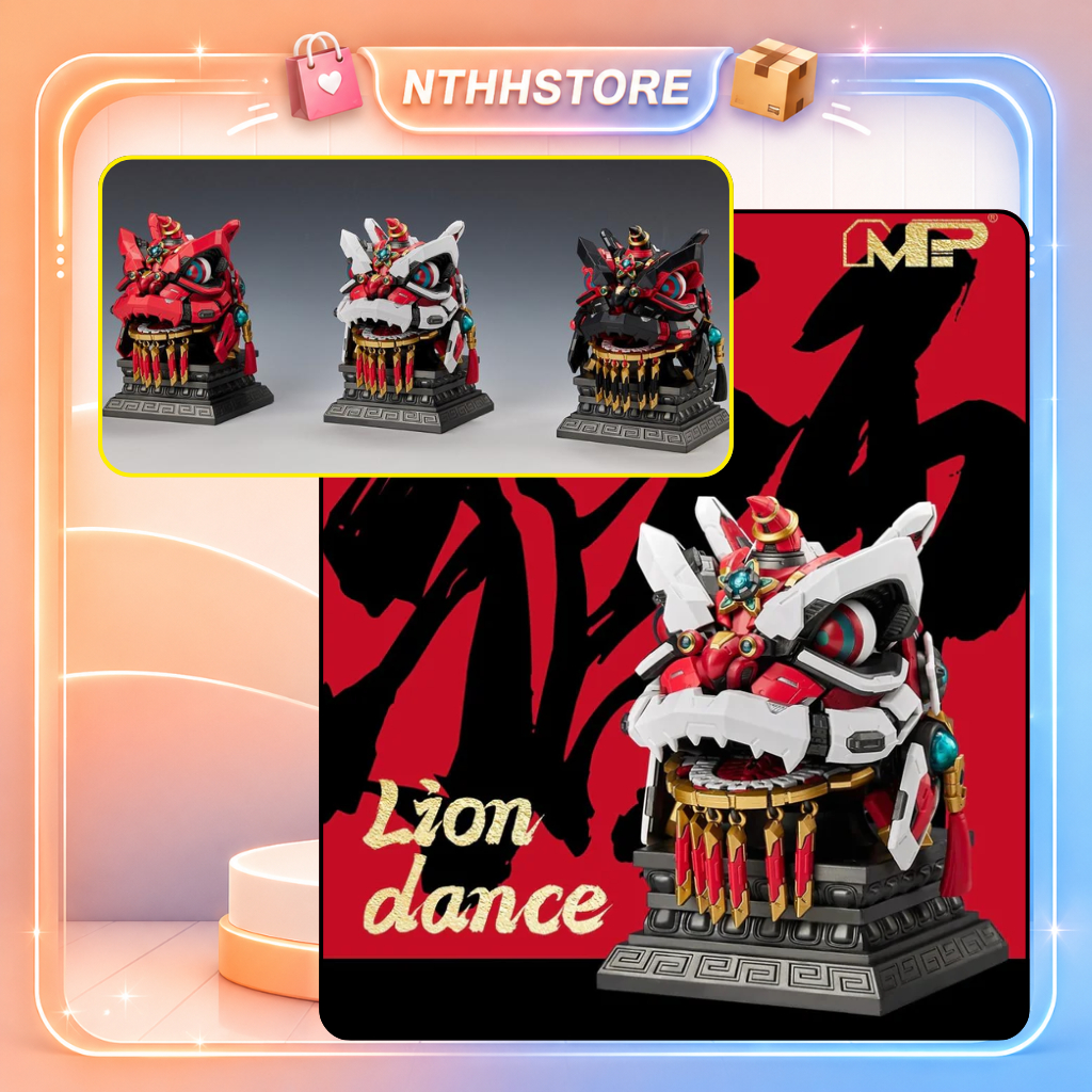 [XẢ HÀNG SIÊU RẺ] Mô Hình Lắp Ráp LION DANCE MS General x Zhou Jiang (Tặng kèm LED mắt)