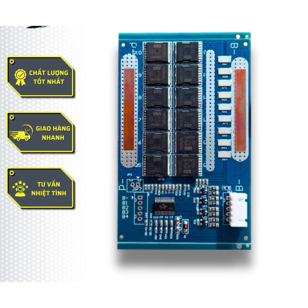 Mạch BMS 300A Không Cân Bằng Công Suất Lớn 12 Fet 9 Chân ( 4s )