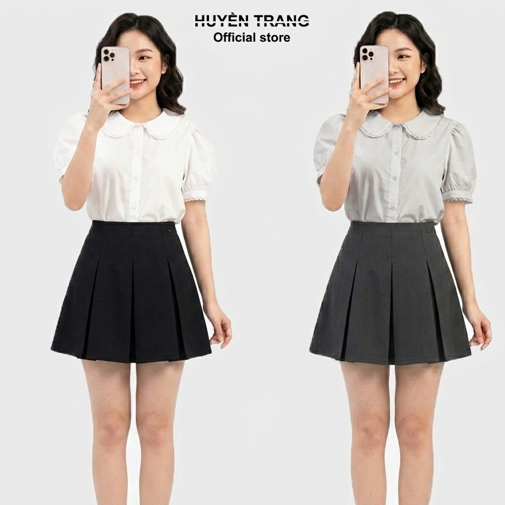 Chân Váy Midi Dáng Ngắn Ly To Hottrend Nữ Tính M0107
