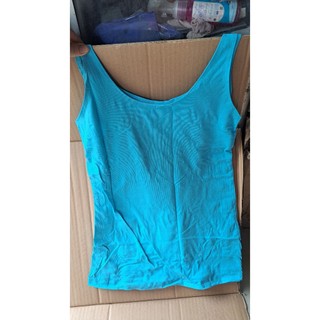 Combo 2 áo thun 2 dây cotton màu xanh