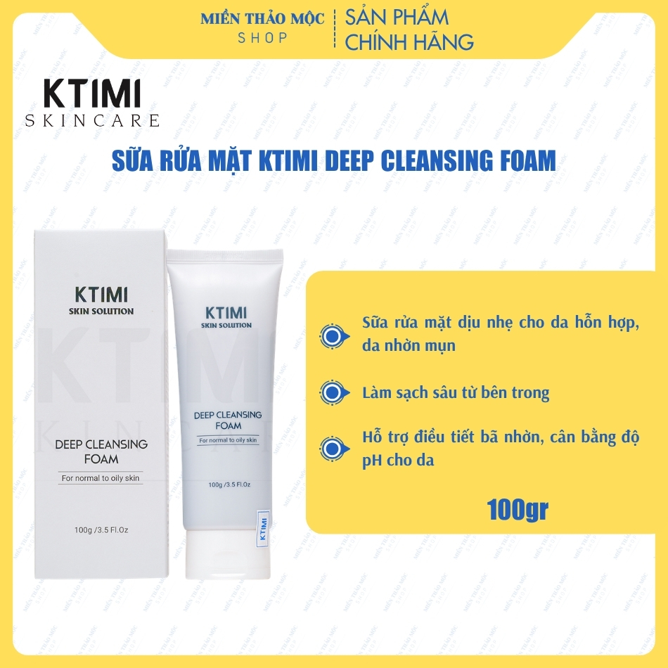 Sữa rửa mặt dịu nhẹ KTIMI Deep Cleansing Foam