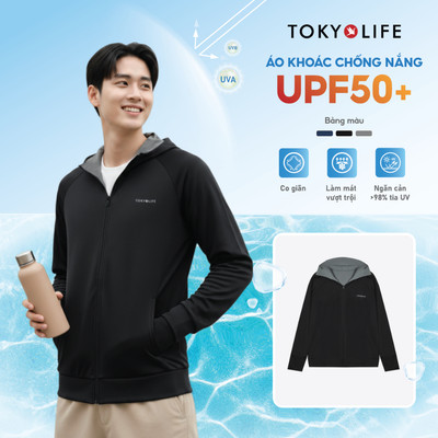 Áo khoác chống nắng nam 2 mặt, 2 màu ngăn tia UV chống rát da X2 TOKYOLIFE 40005564