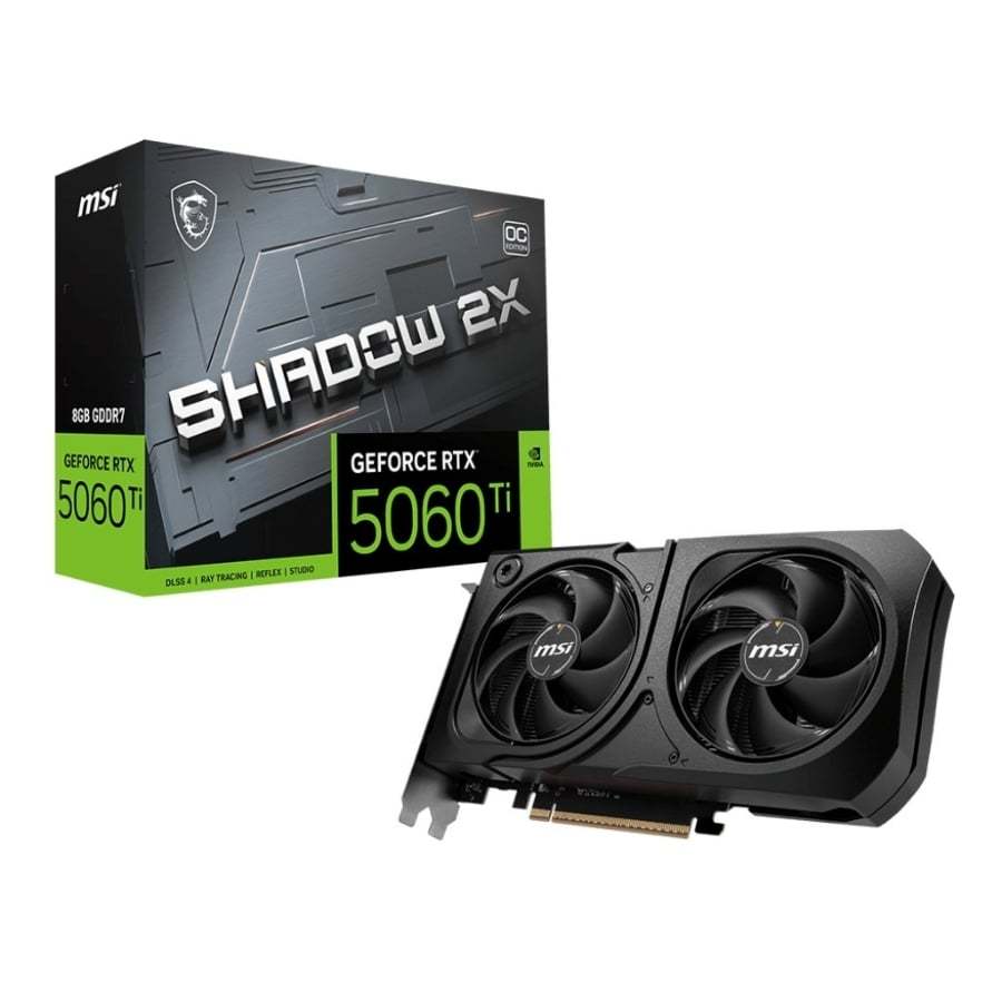 VGA MSI GeForce RTX 5060 Ti 8GB SHADOW 2X OC Plus | Card Màn Hình MSI RTX5060Ti 8G