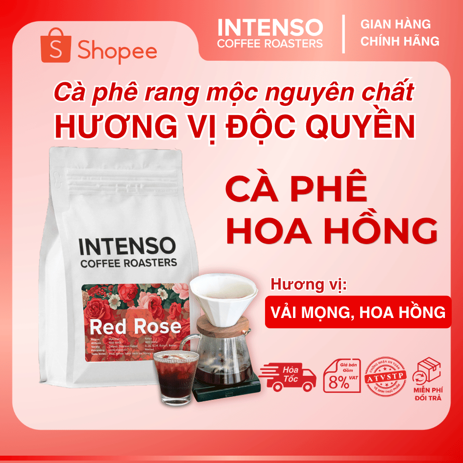 Black Duck Red Rose - Cà Phê Rang Sáng Đặc Sản Myanmar blend Kenya - Intenso Coffee Roasters