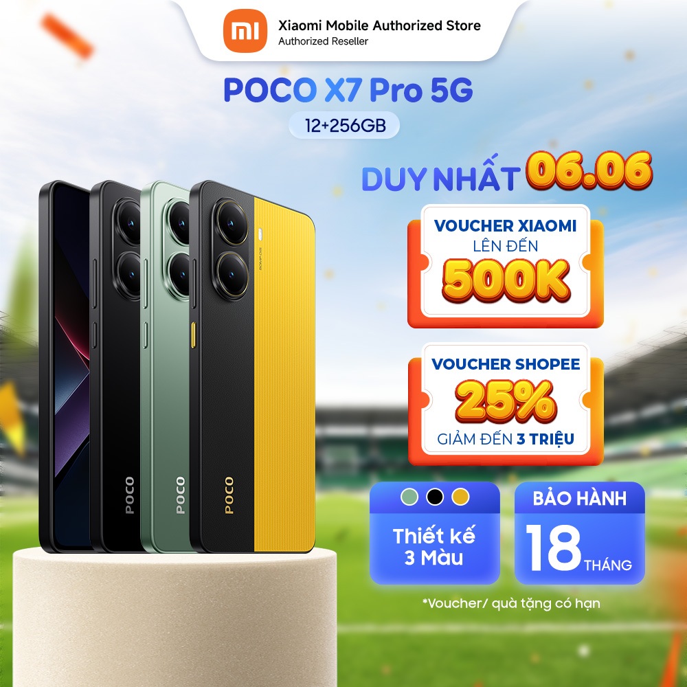 Điện thoại POCO X7 Pro 5G (12+256GB) | Màn 6.67" 120Hz AMOLED | 8400-Ultra | Camera 50MP | 6000mAh