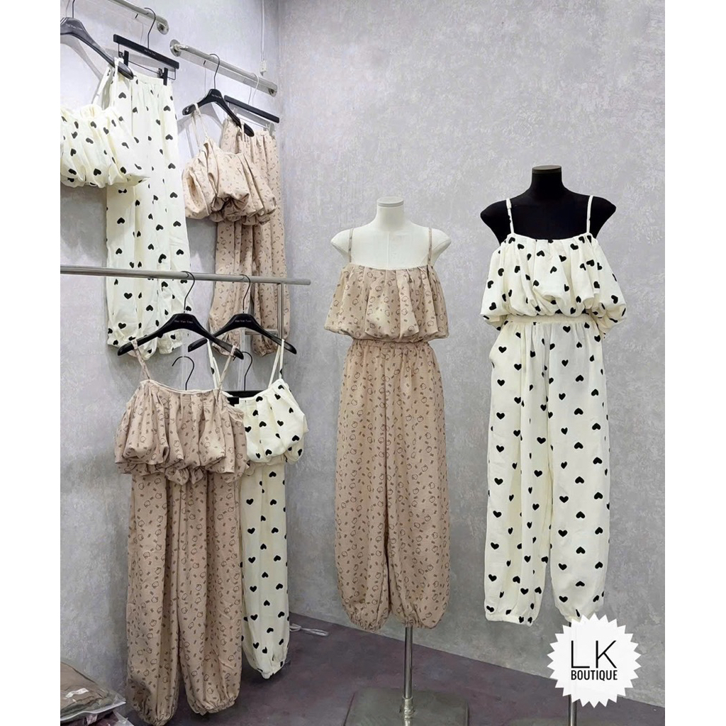 Set 2s bí crt kèm quần ống suông bao gấu in họa tiết siêuu cute chuẩn loại một dày dặn 100% ảnh thật