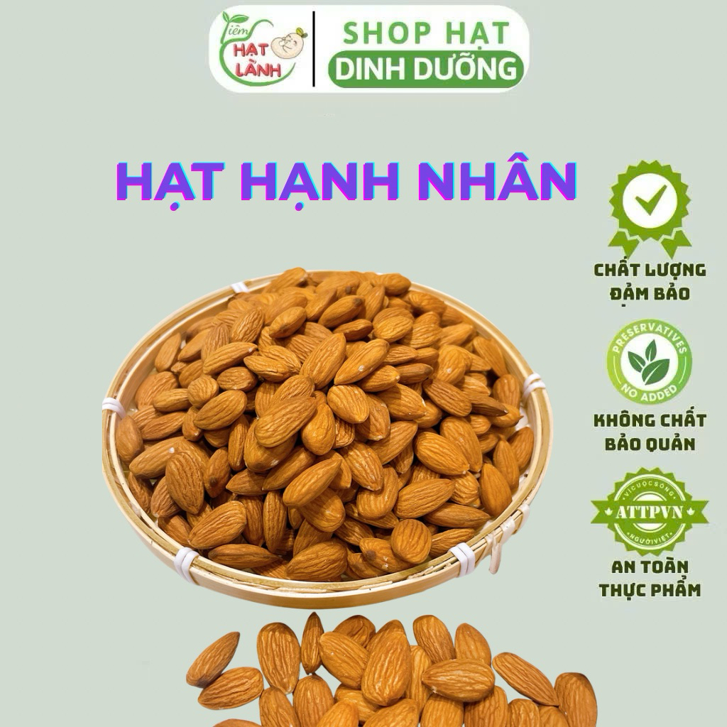 500Gr Hạt hạnh nhân nhập khẩu Mỹ (Có giấy tờ)