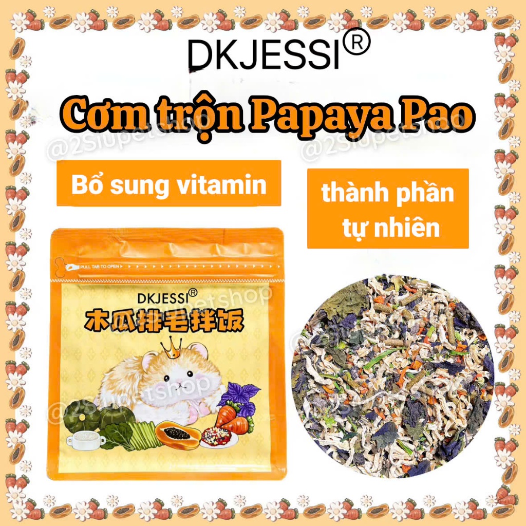 [ Dk JESSI]  Cơm trộn Papaya Pao Dk Jessi giúp Bổ sung vitamin , trợ tiêu hóa , cải thiện đường ruột