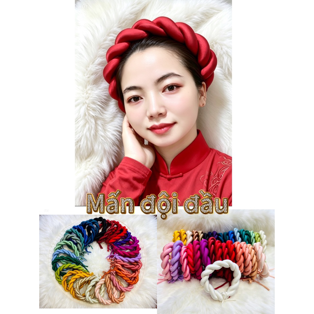 mấn đội đầu trơn cho mẹ và bé sỉ+lẻ(trẻ 1-2 tuổi báo shop)