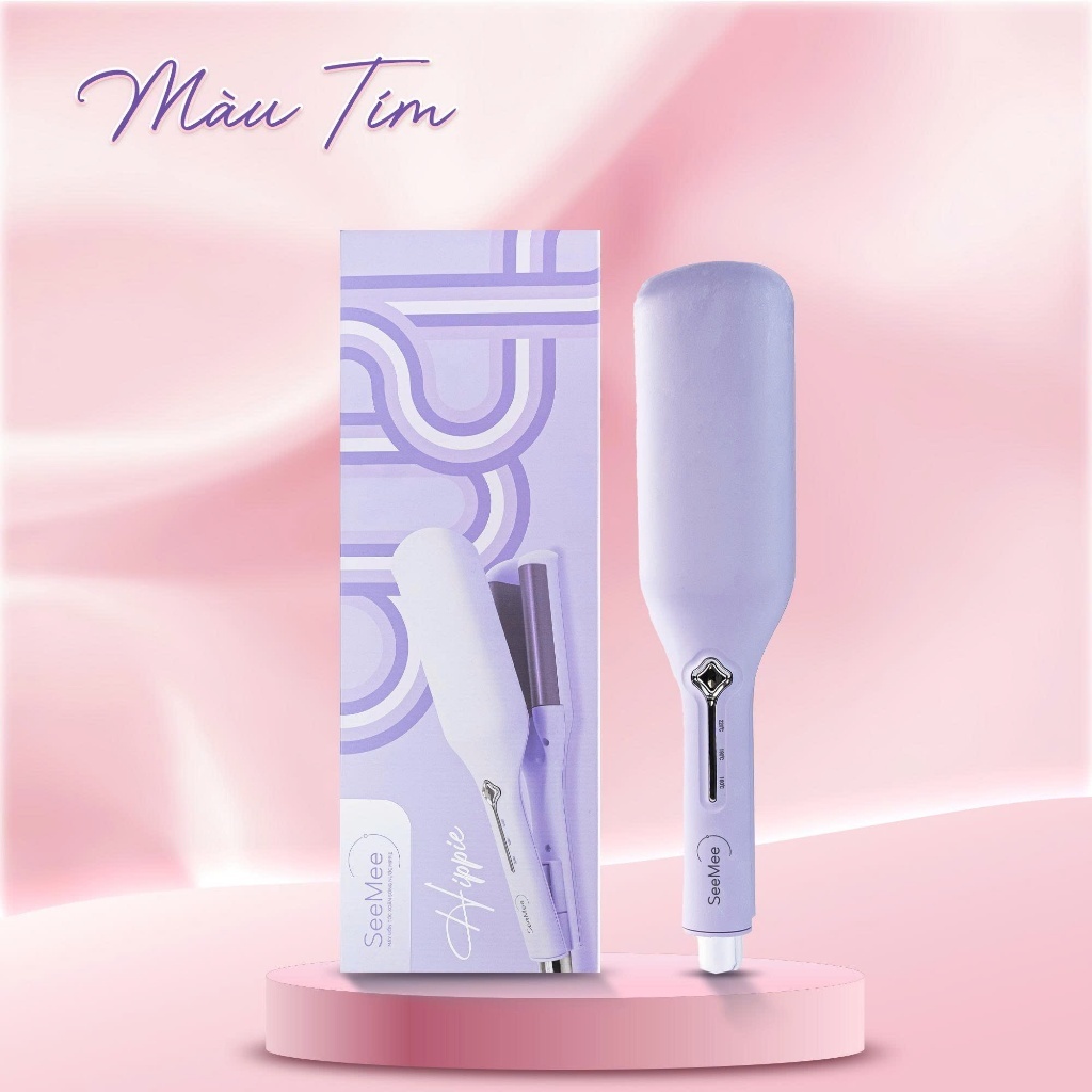 Máy uốn tóc xoăn sóng nước Hippie SeeMee,trục 32mm,tóc bồng bềnh đẹp chuẩn salon