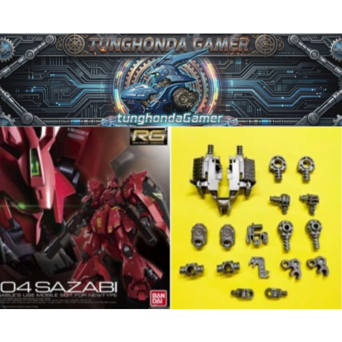 phụ kiện part G26 H20 kim loại cho rg sazabi ban.dai | tunghondaGamer