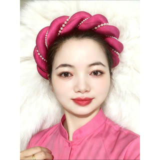 mấn lụa đội đầu gắn dây ngọc cho mẹ và bé + sỉ